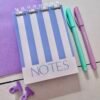 Block de notas violet retro