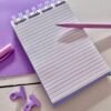 Block de notas violet retro