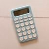 Calculadora celeste pastel