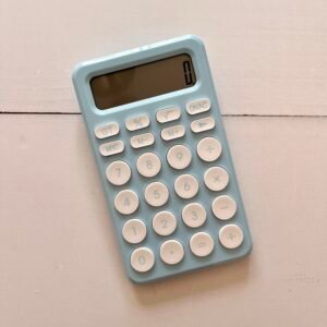 Calculadora celeste pastel