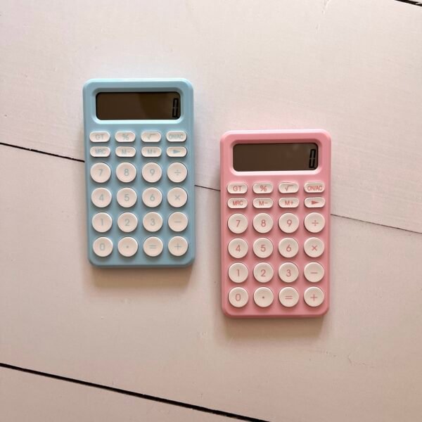 Calculadora celeste pastel