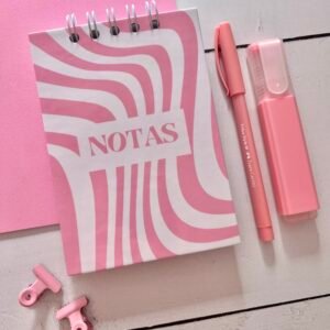 Block de notas pink waves