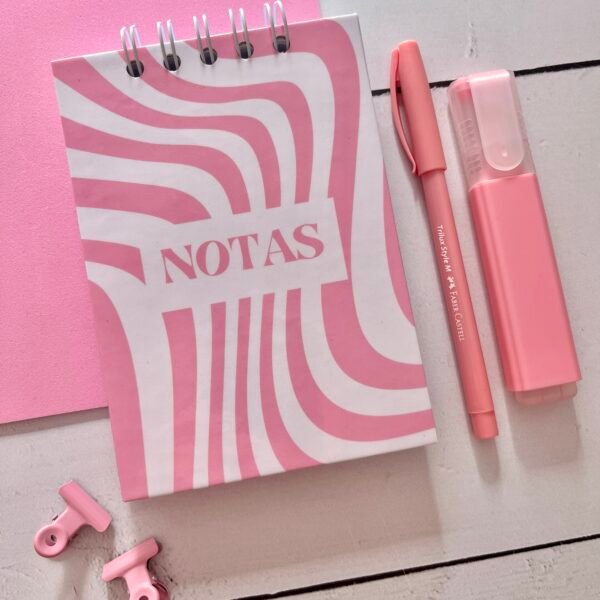 Block de notas pink waves