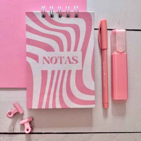 Block de notas pink waves