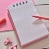 Block de notas pink waves
